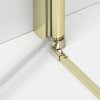 NEW TRENDY Kabina prysznicowa New Soleo Light Gold, pięciokątna, asymetryczna, drzwi pojedyncze 100x80 K-1666